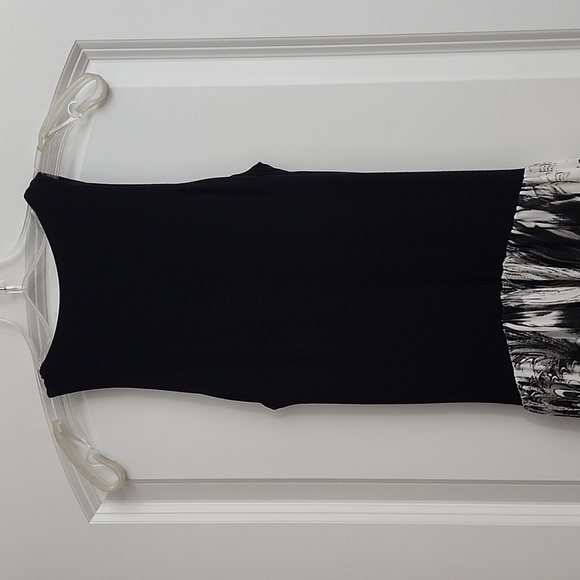 Bailey 44 NWOT XS Grumeti River Maxi Dress High Low Black White Graphic Ruched - Picture 8 of 15